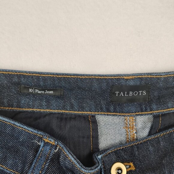 Talbots Flare Jeans Womens 10 Daphne Wash Denim - Picture 3 of 9